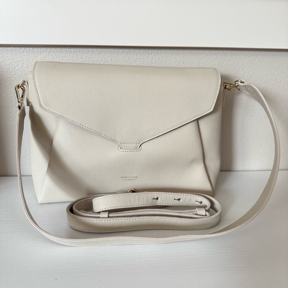 Like New Mina Baie Audrey Leather Bag - Bone - Picture 4 of 6